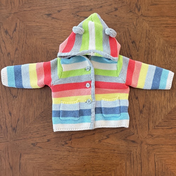 GAP Other - GAP Baby Hoodie with Blue and Green Stripes